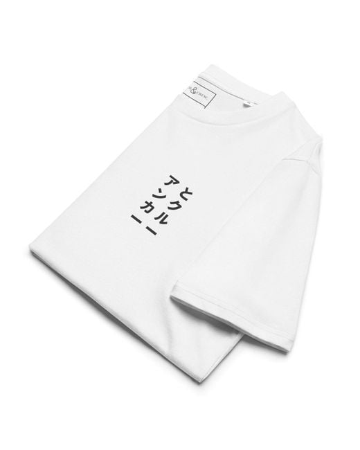 Anchor and Crew White One Japan Gurafiku Organic Cotton T-Shirt