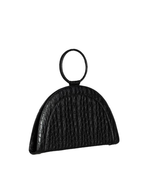 Laura Olaru Black Fany Maxi Croco Leather Bag