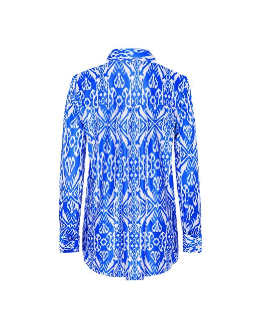 Beatrice von Tresckow Blue Ikat Print Santorini Shirt