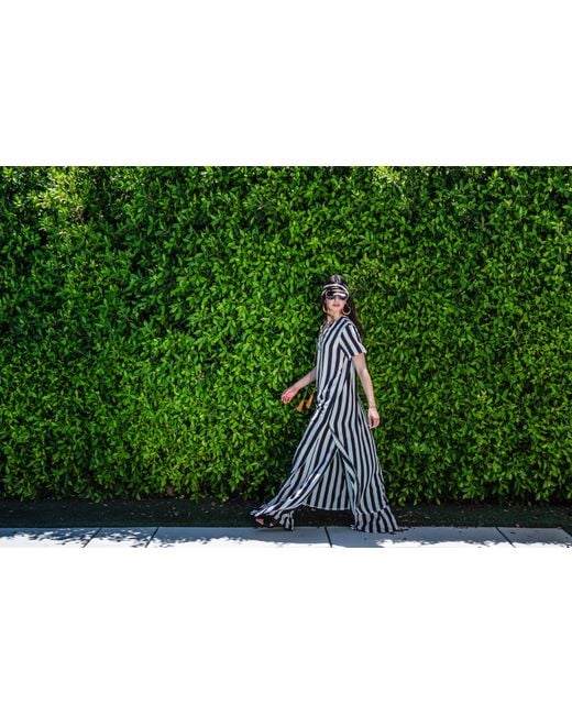 Jennafer Grace Black Corsaire Stripe Tunic & Palazzo Set