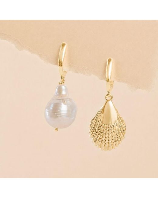 Silver Moon Metallic Marine Echoes-Plated Sterling Earrings