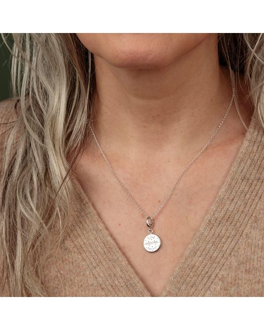 Lily Charmed Metallic Sterling Digestive Biscuit Charm Necklace