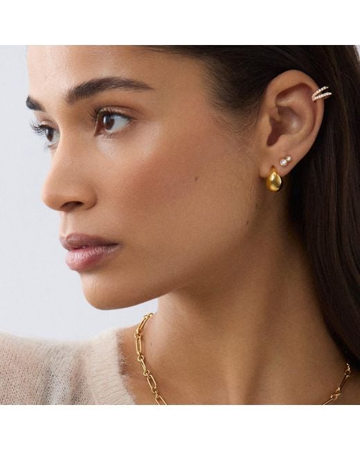Dinny Hall Metallic Scoop Small Hoops