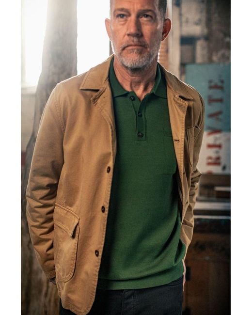 &SONS Trading Co Green Cedar Knitted Polo for men