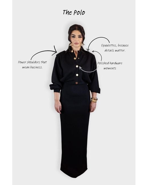 Rayan Black The Polo Dress