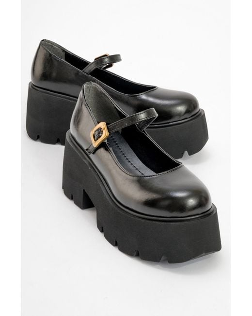 Prologue Shoes Black Linley Platform Loafer