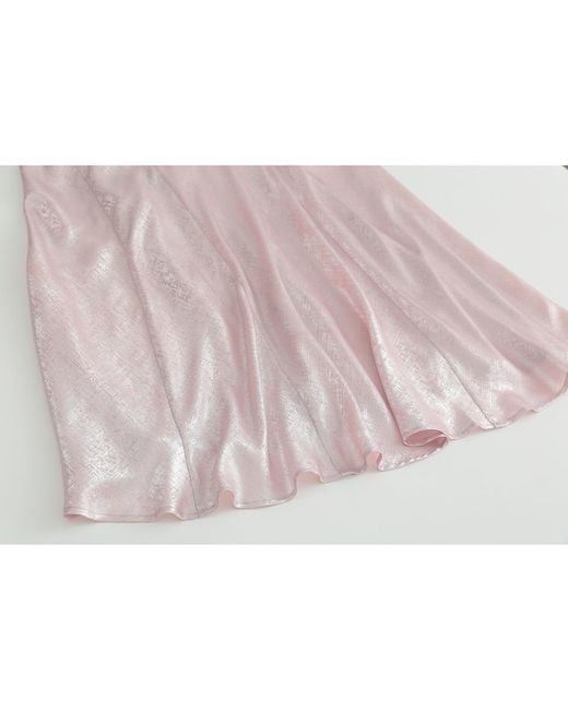 Aisl Pink One-Shoulder Maxi Dress