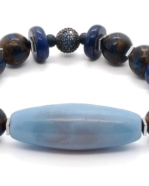 Ebru Jewelry Blue Ocean Inner Peace Bracelet Set