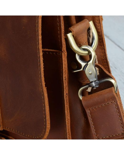 Touri Brown Genuine Leather Messenger for men