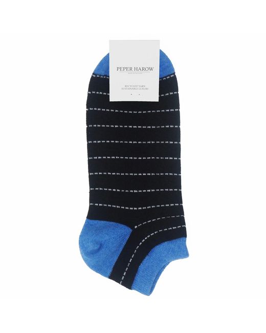 Peper Harow - Made in England Blue Dash Trainer Socks – for men
