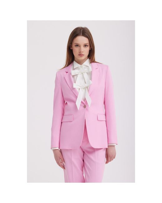 Georgette Pink Peony Tailored Blazer