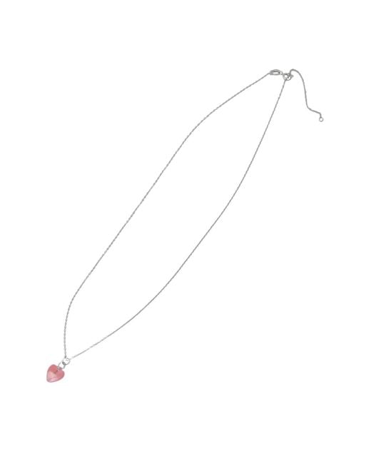 Bio-Trimmings White Rose Heart Necklace