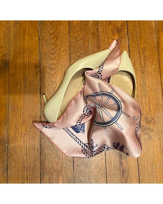 Ralufineart Silk Neckerchief Nautical Chic Pink