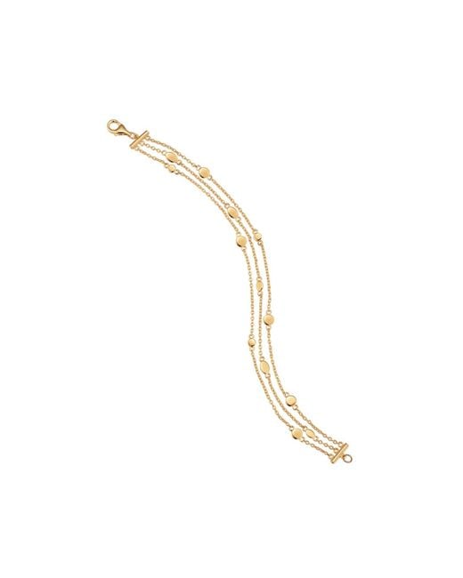 Vanhi Metallic Simone Triple Chain Layered Bracelet