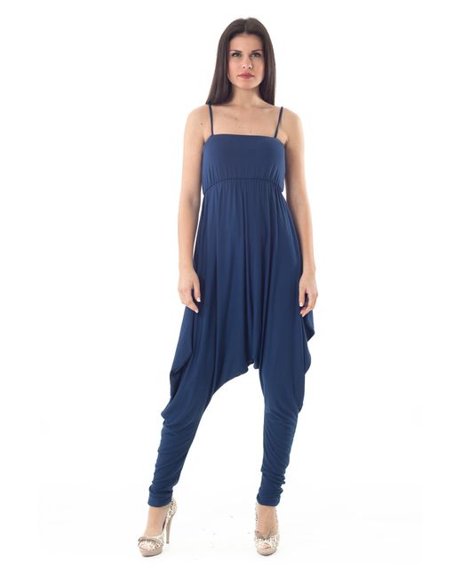 Conquista Blue Strappy Harem Jumpsuit