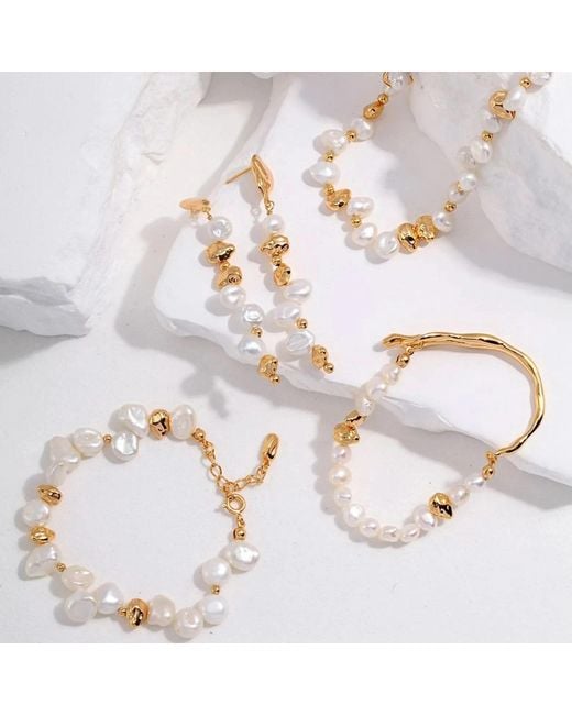 Angel Barocco Metallic Natural & Pearl Necklace