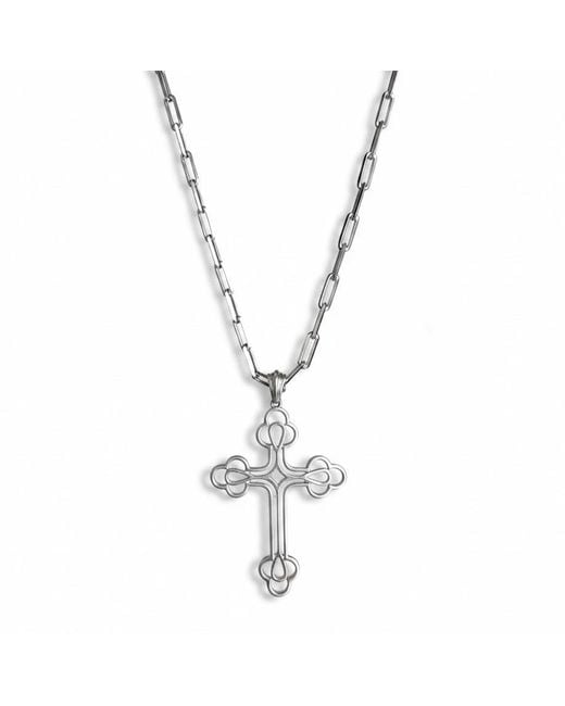 Leni James Metallic The Maxi Billie Cross Necklace