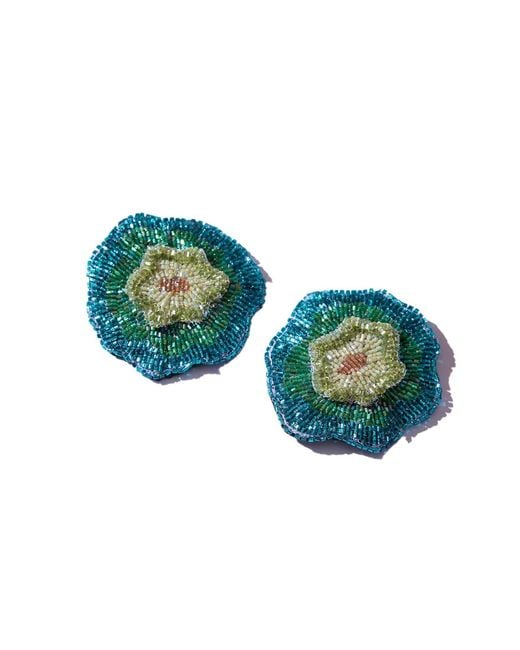 Simitri Green Kiwi Bloom Earrings