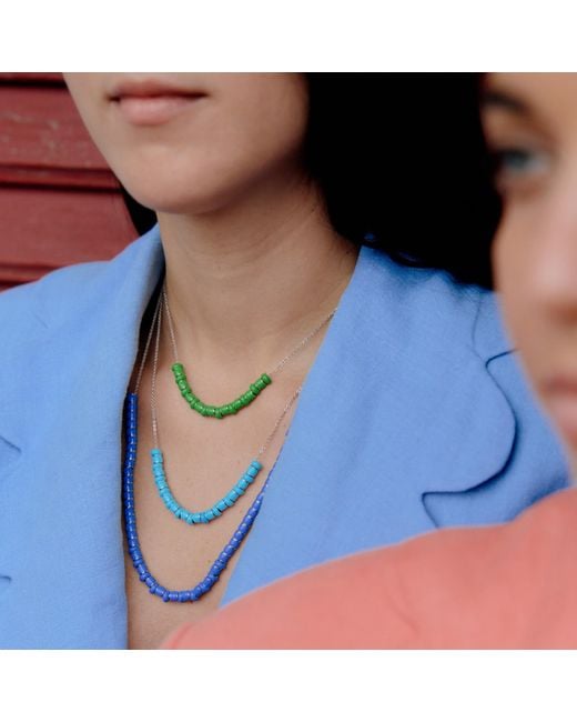 Pinnole Blue All Celeste Necklace