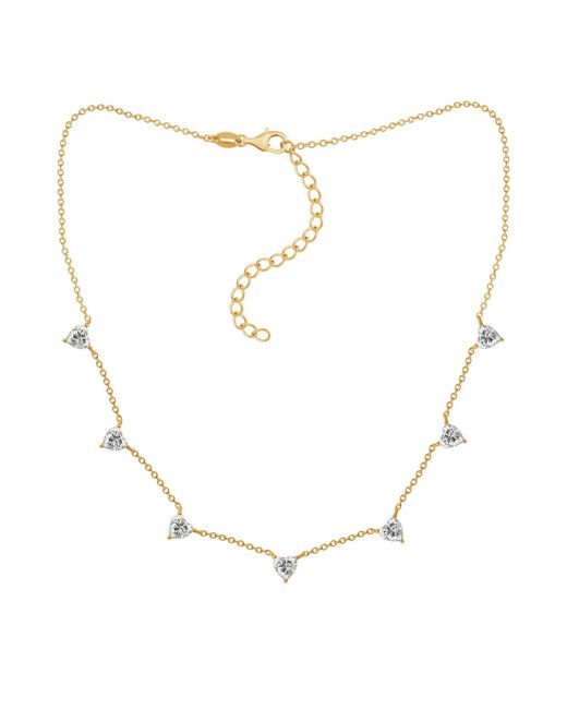 Diamonbliss Metallic Heart Station Necklace