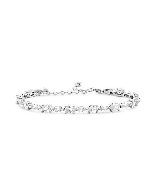 SHYMI Metallic Marquise Oval Tennis Bracelet