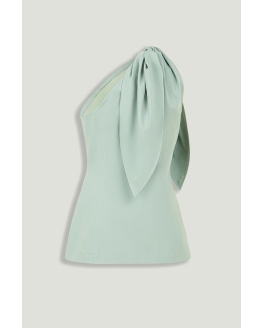 Nocturne Blue Shoulder Tie Blouse