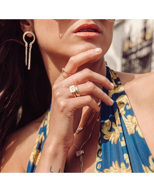 Glamrocks Jewelry Metallic Copa Hoops