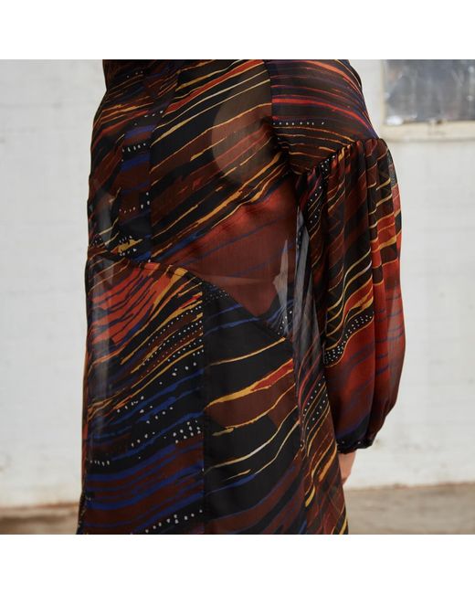 NUMBAT Black Sahara Printed Sheer Mini Dress