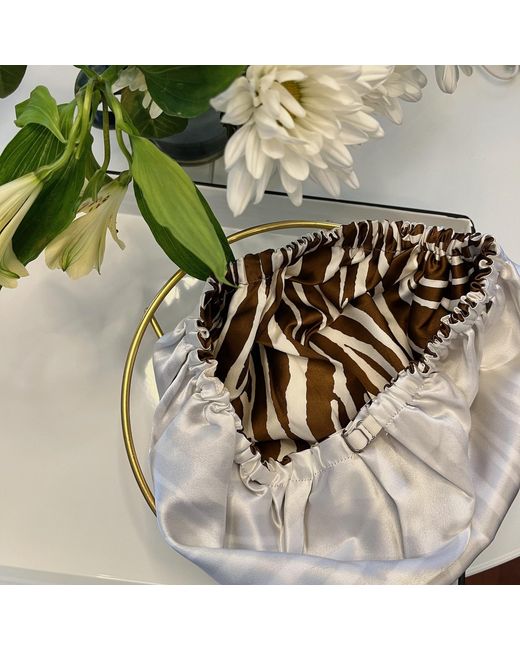 Soft Strokes Silk Brown Pure Mulberry Silk Double Layer Bonnet Zebra