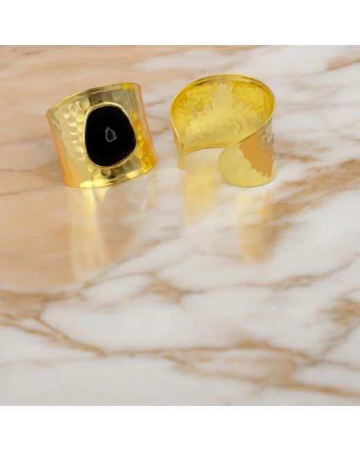 Sibylla Delphica Black Drusy Agate Bangle