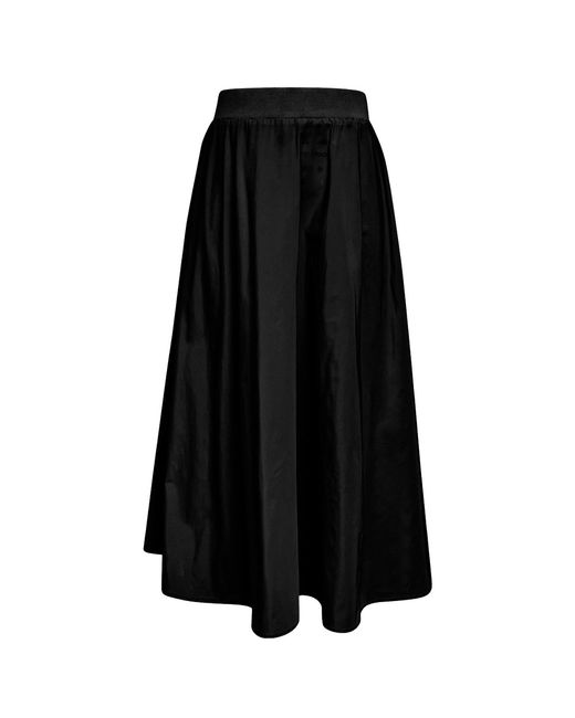 Roch Perel Black Taffeta And Knit Circle Skirt