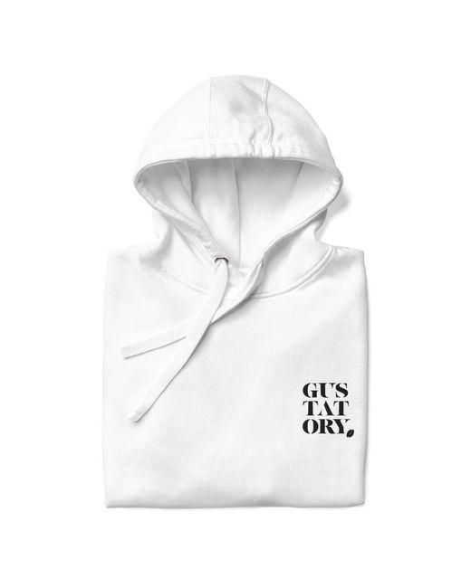 Anchor and Crew White Gustatory Edinburgh Coffee Scene Cotton Blend Embroidered Hoodie for men