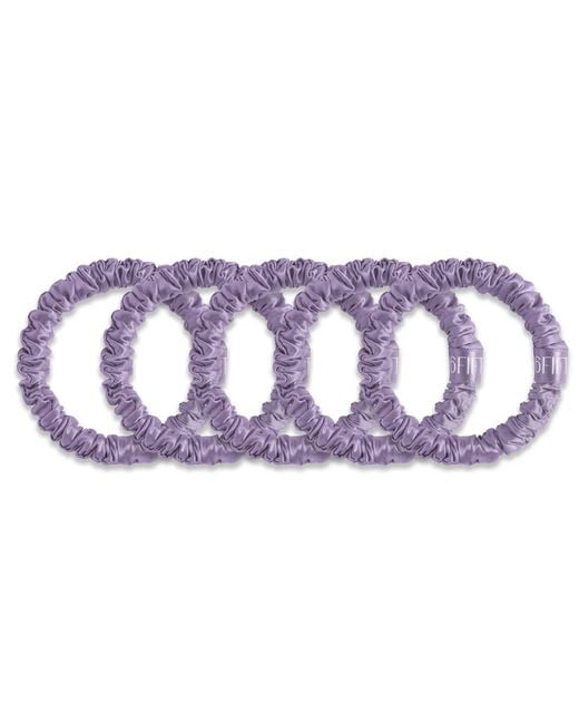 6Fiftytwo® Purple Pure Mulberry Slim Silk Scrunchies