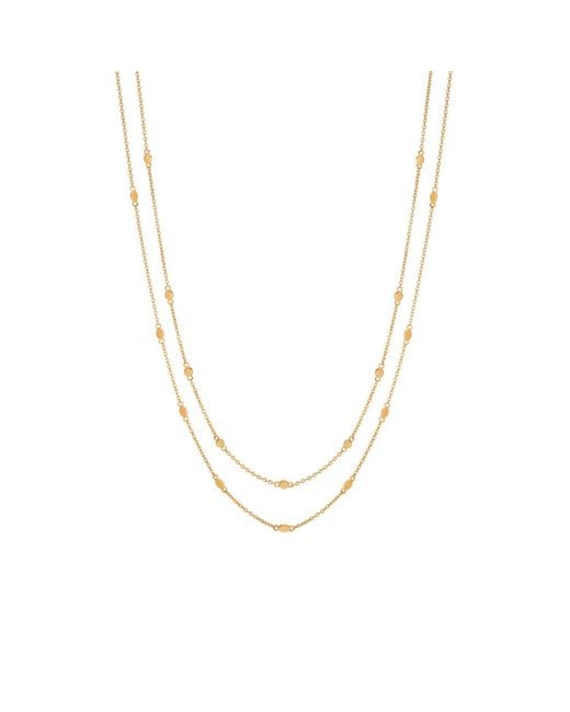 Vanhi Metallic Simona Double Chain Stacking Necklace