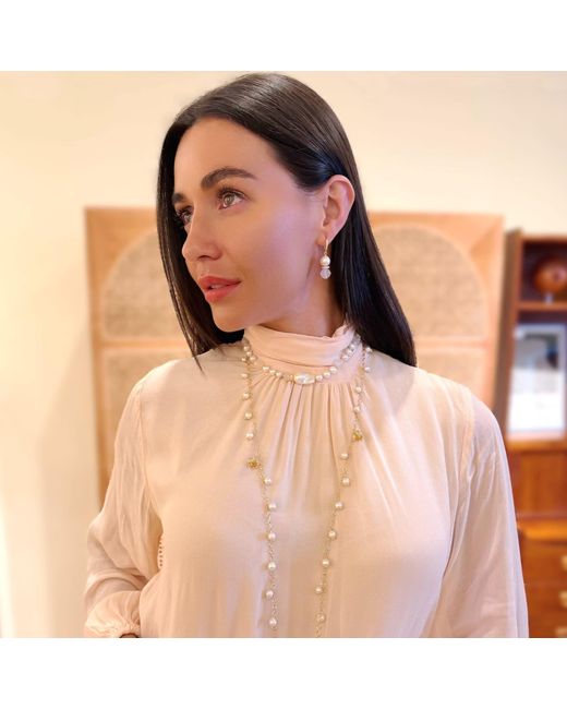 Farra Metallic Freshwater Pearl With Agate And Baroque Pearl Choker Necklace