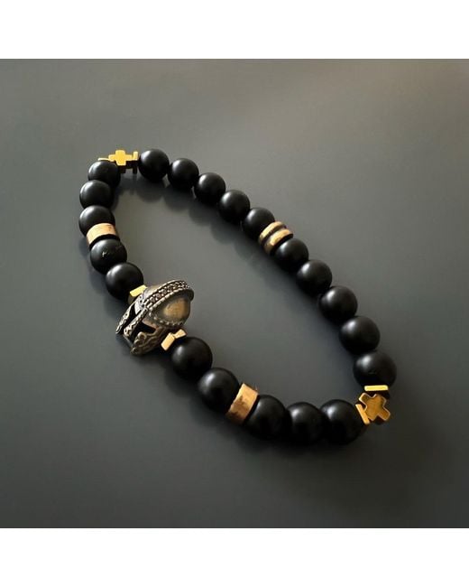 Ebru Jewelry Black Vibe Gladiator Bracelet for men