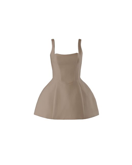 Vestiaire d'un Oiseau Libre Brown Neutrals Structured Cashmere Dress