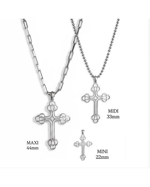Leni James Metallic The Maxi Billie Cross Necklace