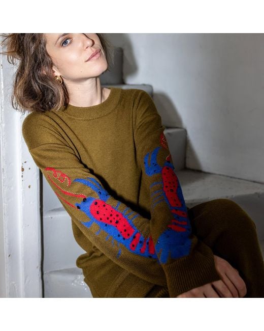 Maison Wanda Green Lobster Dress