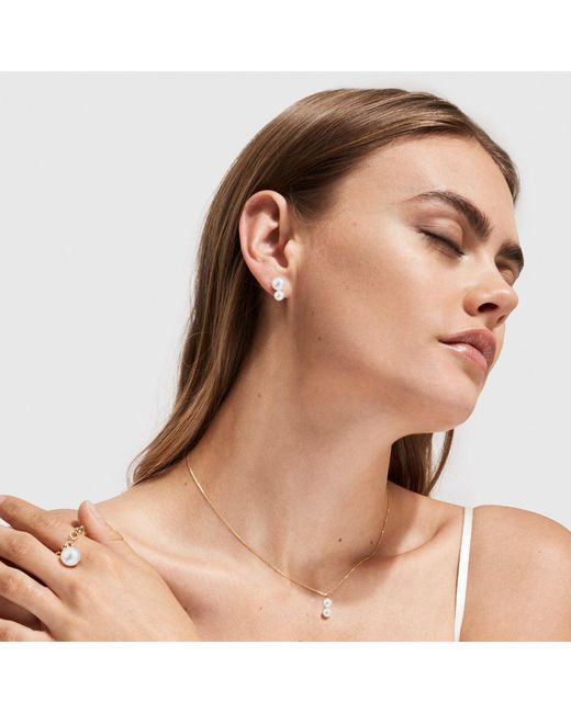 Ora Pearls Metallic Plua Pearl Studs