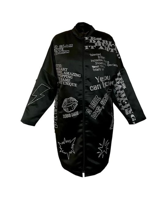 Maxjenny Black Festive Coat