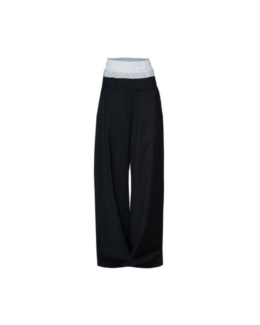 Vestiaire d'un Oiseau Libre Black Contrast Trousers