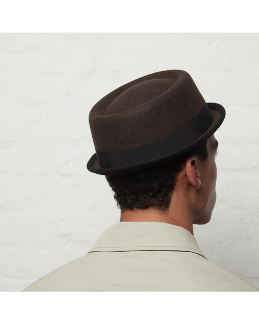 Dasmarca Hats Green Tony Cordova Felt Skimpy Brim Short Brim Rude Boy Mod Style Porkpie Hat for men