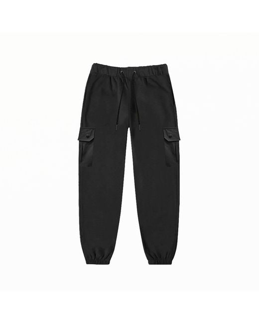 Kapture Black Side Pocket Travel Jogger Pants for men
