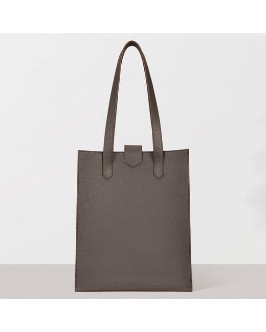 SEREN LONDON Brown Leather Tote Bag Chocolate