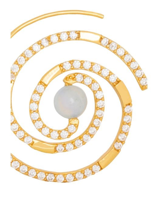 Lavani Jewels Metallic Helia Hoop Earrings