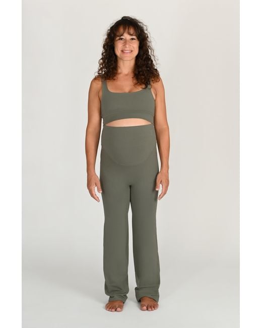 The Koozy Gray Ivory Maternity Leggings