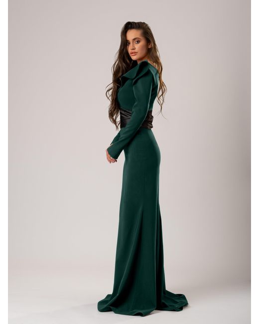 Tia Dorraine Green Magical Night Evening Dress With Satin Belt