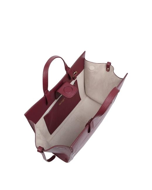 Saonara Brand Purple Mini Shopping Berry Leather