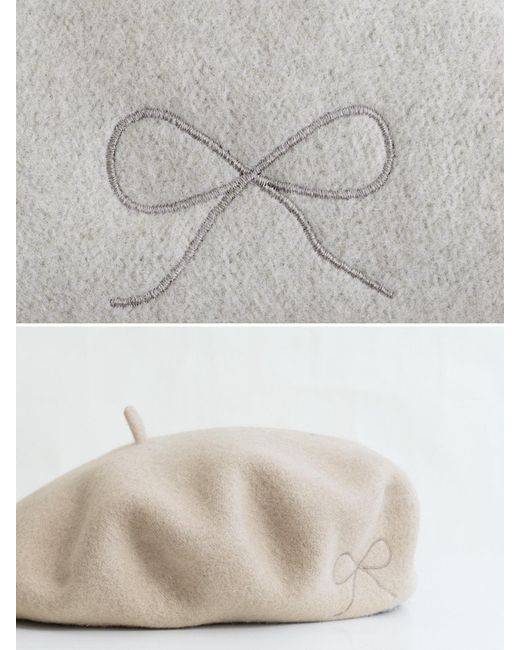 Lost Pattern Natural Bon Chic Wool Beret